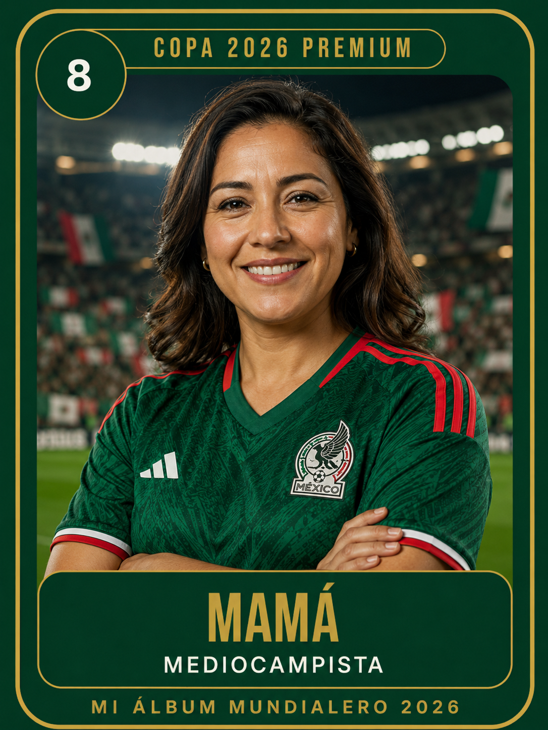 Figurita de Mamá Mediocampista del álbum mundialero 2026